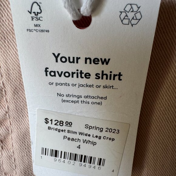 Marine Layer Bridget Slim Wide Leg Cropped Soft Pants in Peach Whip Size 4 NWT - Picture 5 of 6